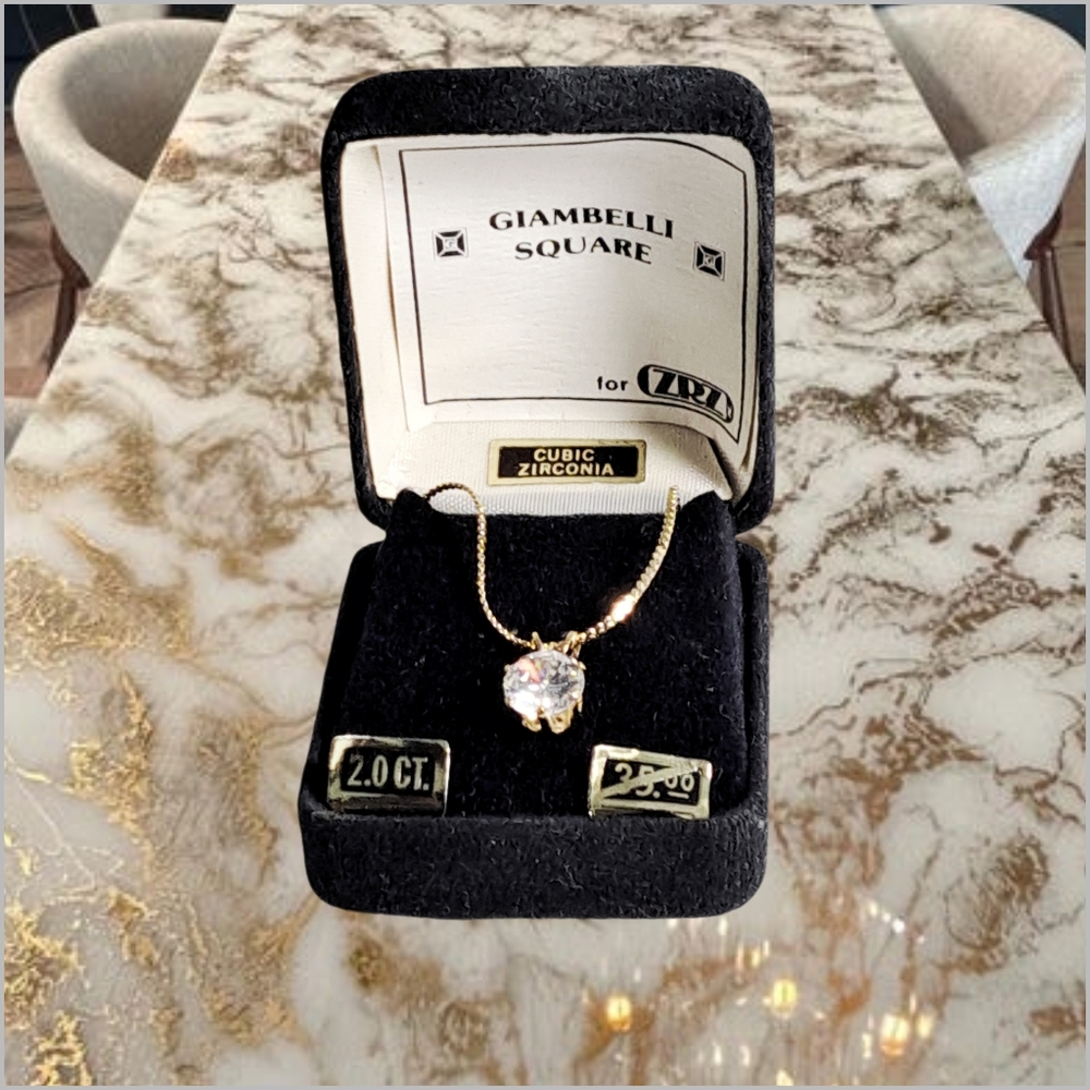 2.0CT Cubic Zirconia Gold Plated Choker